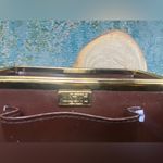 Vintage Lisette New York tortoise lacquer box handle top purse Brown Photo 7