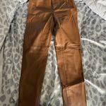 ZARA brown leather pants Photo 0