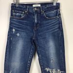 MOUSSY Jeans Distressed Skinny Raw Hem Size 25 Blue Photo 6