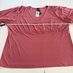 Torrid NWT  Berry Pink Studio Knit V Neck 3/4 Sleeve‎ Shirred Top Size 4X Photo 5