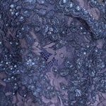 Prom Dress Women's Sz 10 Madeline Gardner New York Navy Sequin Beaded Long Gown Blue Photo 2