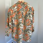 Capezio Vintage  floral silk button blouse long sleeve lightweight sheer Photo 8