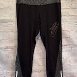 Nike Black Leggings Dri Fit Running Run Crop Printed 827136-010 Women's small s Photo 0