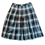 Pendleton Vintage  Tartan Pure Virgin Wool Green Plaid Pleated Skirt Size 14 Photo 0