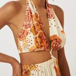 Farm Rio  x Anthropologie Cutout Floral Maxi Dress in Neutral Motif Size L Photo 2