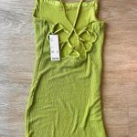 Urban Outfitters NWT  Lime Green Tyra Strappy Back Bodycon Mini Dress Photo 3