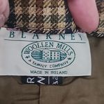 Blarney Woollen Mills Pure Wool Houndstooth Skirt Ireland NWT Brown Size 8 Photo 6