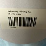 Princess Polly : Light Blue Barbarossa Ribbed Tie-Front Top- Bell Sleeve- 4 Photo 3