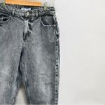 ZARA  high-waist mom fit jeans in a faded black or gray acid wash denim Photo 2