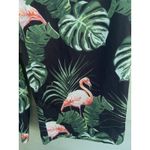 Boohoo  Black Serena Woven Flamingo‎ Print Wide Leg Trousers Pants Womens 6 NEW Photo 3