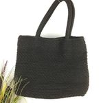 The Sak black Woven Crochet Shoulder Top Handle Handbag Bag Photo 0