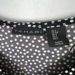 Tahari NWT Long Sleeve Polka Dot Keyhole Top Shirt Black White Size Small S NEW Photo 4
