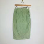 We The Free Free People corduroy zip front high waisted pencil skirt pale green Photo 6