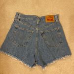 Levi's Distressed High Waisted Levi Mom Shorts Photo 1