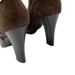Diane Von Furstenberg  Leather Ankle Booties Braided Studded Brown Suede Size 7.5 Photo 8