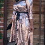 Lane Bryant  Copper Sequin Party Dress Photo 3