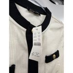 J Crew Vinatge Ribbed Lady Cardigan Black Trim Gold Buttons Womens XXS Photo 4