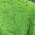 American Vintage Y2K Green Eyelet Embroidered Shirt Jacket Button Down Top Cottagecore Medium Photo 5