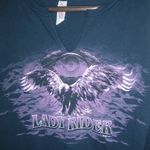 LADY RIDER L Purple Black Motorcycle Top Size L Photo 7
