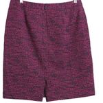 Halogen Womens Pencil Skirt Magenta Black Printed Knee Length Back Slit Zipper 8 Photo 2