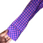 Vineyard Vines  Womens Classic Checkered Long Sleeve Button Down Size 6 Pink Blue Photo 3