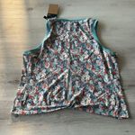 The North Face Dawndream Cross-Front Muscle Tank Reef Waters Daisy Print XXL NWT Photo 4