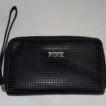 PINK - Victoria's Secret PINK BY VICTORIA SECRET Black Perforated Wallet/Wristlet Small and Chic Photo 0