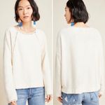 Anthropologie Valeria cream knit relaxed fit textured pullover sweater Photo 9