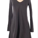 Charcoal gray long sleeve jersey knit shift dress size medium NWT Photo 1