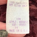 Vintage 90s Burgundy Crushed Velvet Midi Dress Floral Neckline Dark Romance Red Size 14 Photo 11