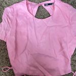 ZARA Lace Up Back Silk Shirt Photo 1