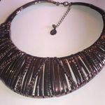 Liz Claiborne Vintage Bronze Tone Huge Boho Statement Necklace Photo 2
