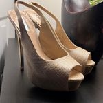 H by Halston WOVEN PEEPTOE SLINGBACK PLATFORMS Photo 0