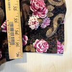 Cabernet Belted Robe Kimono M Silky Pink Roses Dark Floral Sexy Resort Vacation Black Size M Photo 5