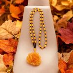 Elegant Ethnic Style Imitation Amber Rose Pendant Sweater Chain‎ Pendant Photo 1