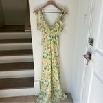 ASTR NWOT The Label Sorbae Floral Maxi Dress in Yellow Green Floral Photo 4