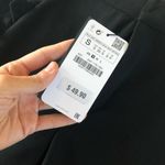 ZARA NWT $50 Black Ruffle Trouser Pants Size Small Photo 1