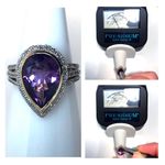 Alwand Vahan 14KT GENUINE 4 CARAT & DIAMOND RING DESIGNER -7.17 GRAMS!! Photo 9