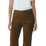 Self Esteem  trousers Juniors Women’s 26” medium Corduroy Brown Flared Pants nwt Photo 0