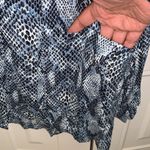 Band of Gypsies Blue Snake Print Unstructured Blazer-size Small Photo 4