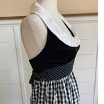 American Vintage VTG RARE Young Edwardian Arpeja Black and White Gingham Maxi dress sz 7 Photo 6