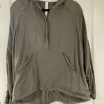 Lululemon City Stroll Green Cropped Zip Pullover Hoodie Size 12 Photo 0