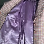 VINTAGE Terry Lewis • Tweed Blazer Jacket • Purple Yellow Green • Lined • Small Photo 10