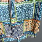 Rose + Olive Women's Blue & Orange Patchwork Sleeveless Top - Size Medium - Boho Photo 2