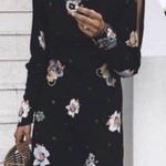 Free People Black Floral Sunshadows Slit Sleeve Mini Dress Size 0 Photo 11