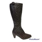 Ecco Elisabeth crocodile embossed tall boots Photo 0