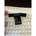 Forever 21 Sweater Cardigan Womens Medium White Open Knit Pockets Long Sleeve Photo 5
