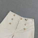 ZARA NWT  Sailor Shorts Women XS Cream Gold Button High Waist Photo 1