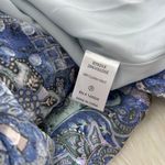 Marie Oliver  Silk Mini Dress Size Large Paisley Ruffle Boho Chic Coastal Cowgirl Photo 12