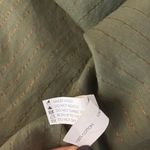 Poupette St Barth Long Sleeve Off Shoulder Tassle Tie Blouse Green Gold Shimmer Size M Photo 8